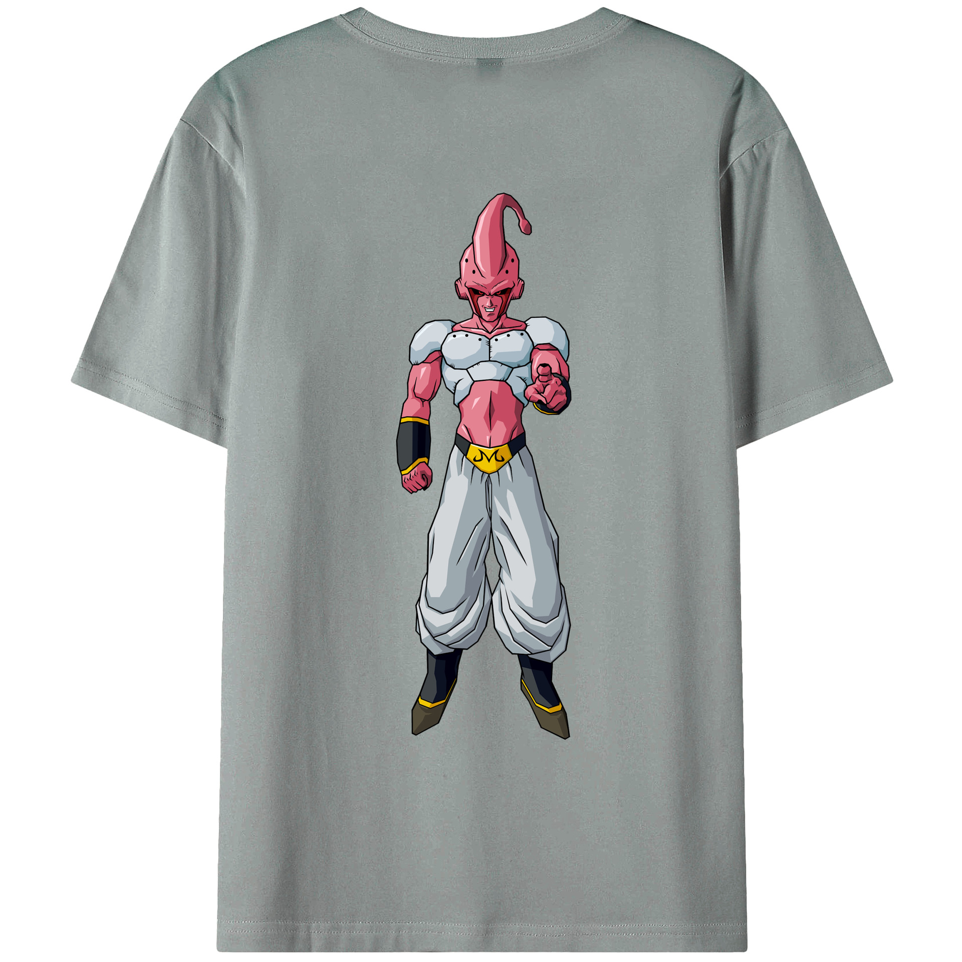 （画像用） ドラゴンボール 魔人ブウ DRAGON BALL Majin Buu 綿100％ メンズ半袖Tシャツ（バックプリント） 通気性